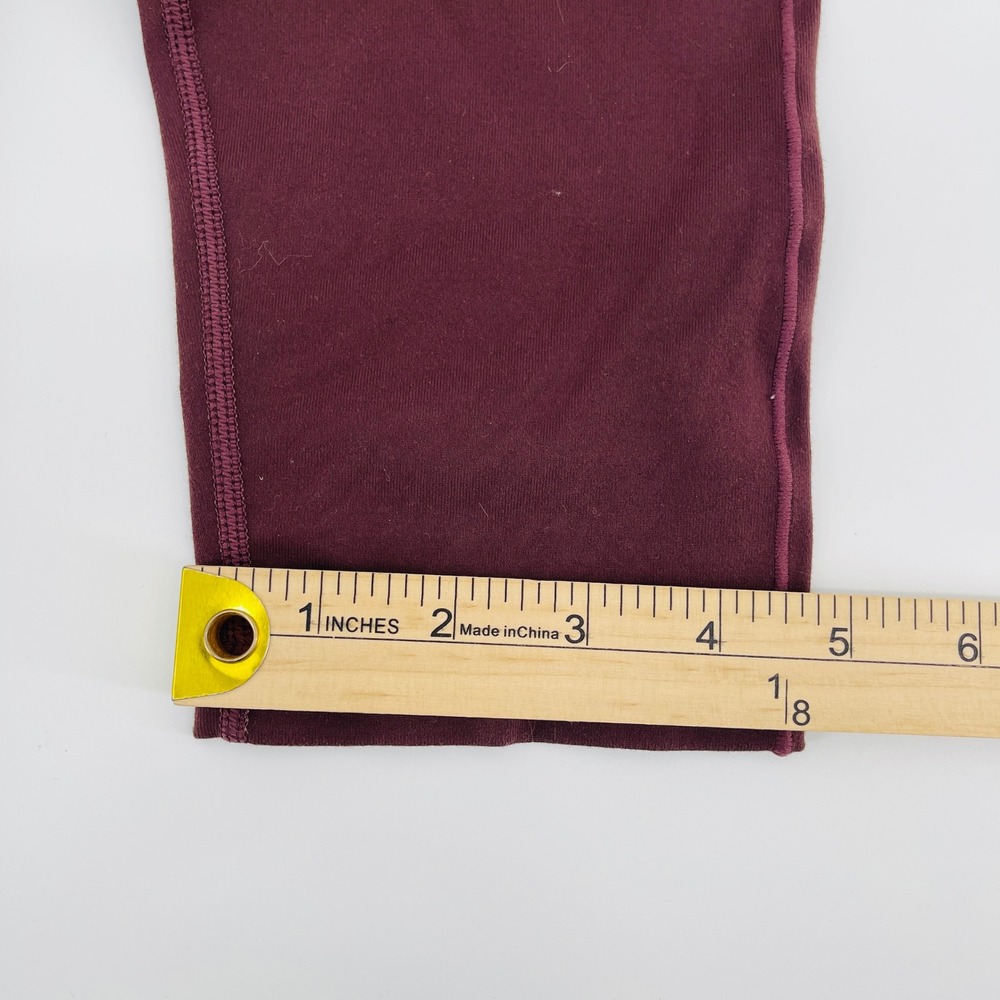 Prana Women's Burgundy High Waist Capris Leggings Size S - Picture 9 of 11